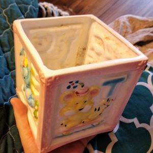 Vintage Relpo Big Baby Block Planter      2/24